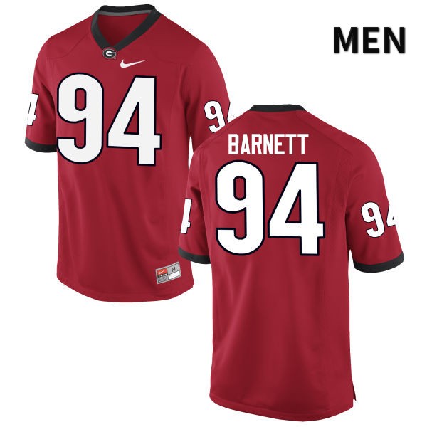 Georgia Bulldogs Men's Michael Barnett #94 Red Stitched College UGA Football Jersey 23DH012NR